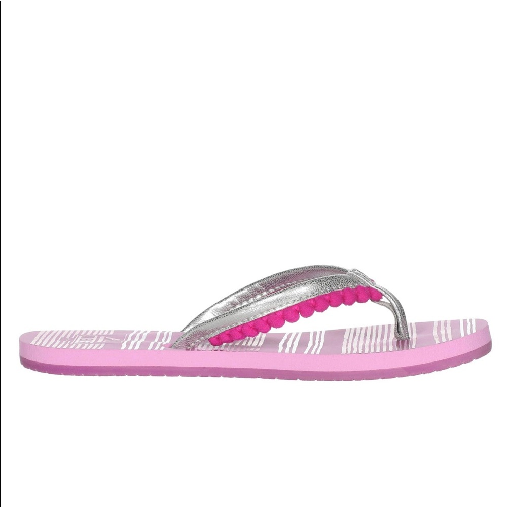 NWT Reef Kids Pom Pom Flip Flop - Picture 3 of 7